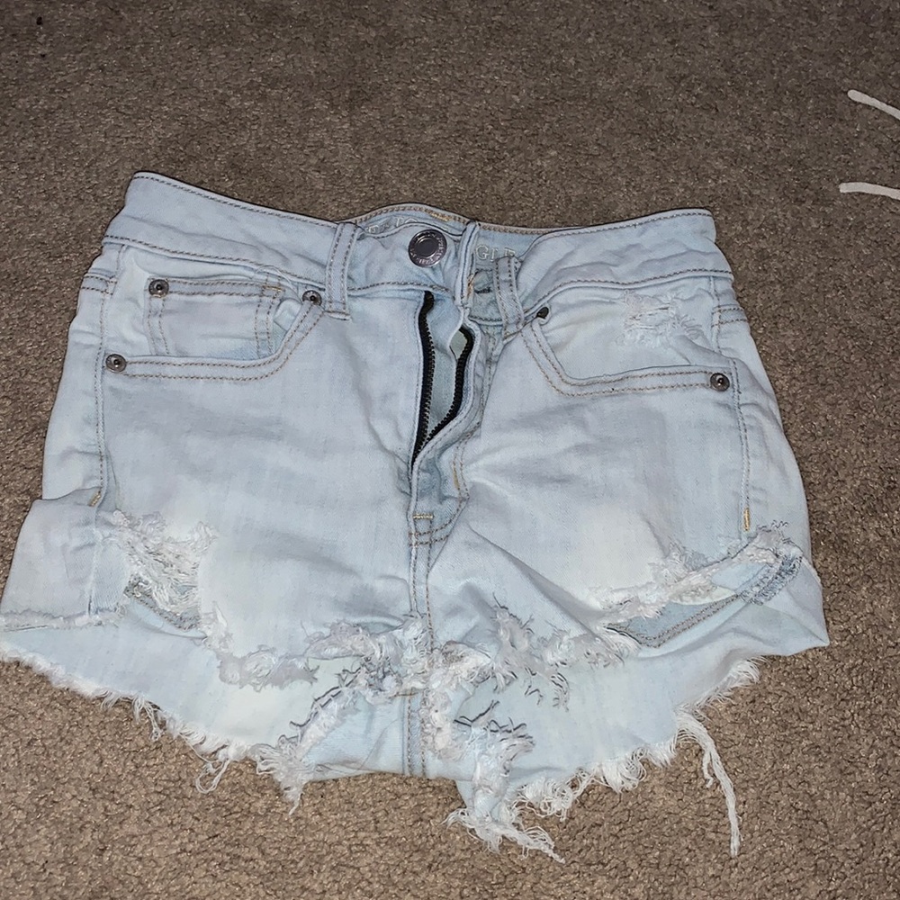 Light Wash Jean Shorts